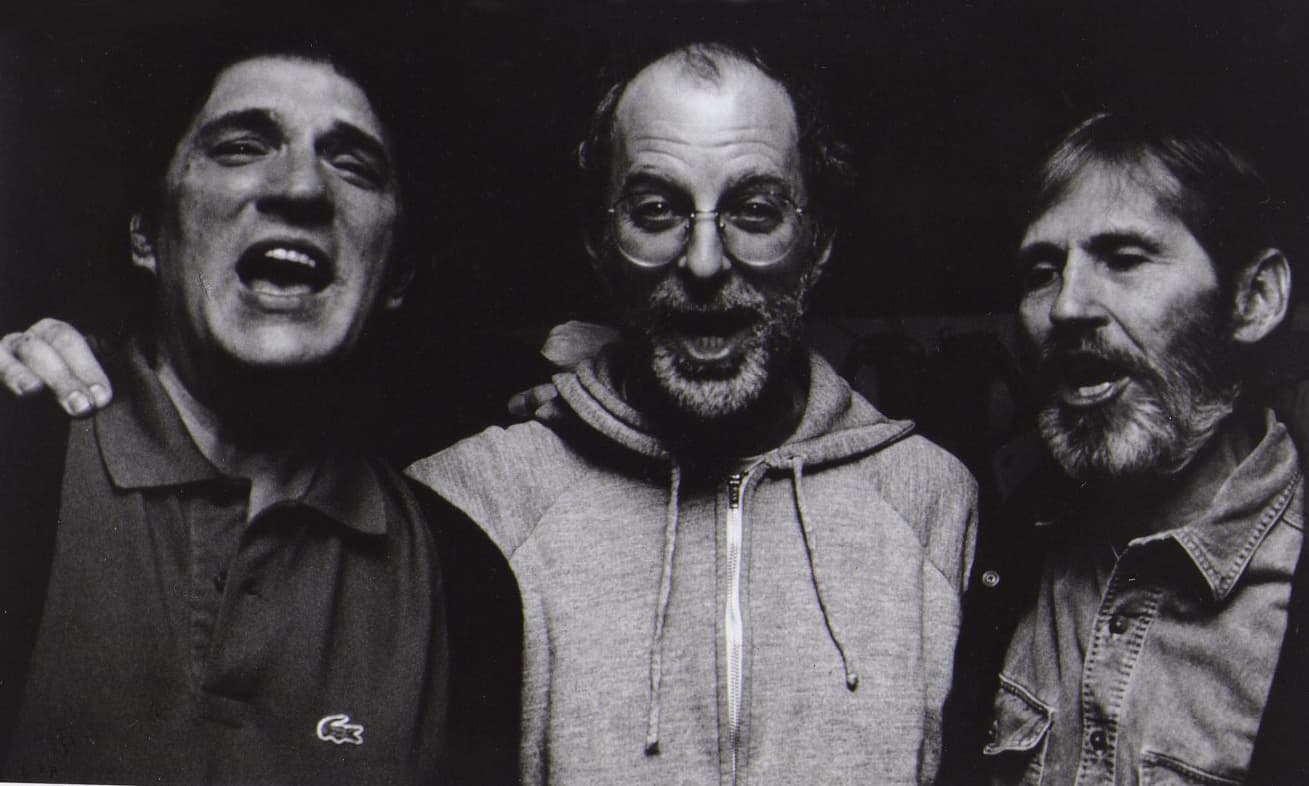 1991. At Nevessa Sound Studios in Woodstock recording "Out On The Street" with Rick and Levon.