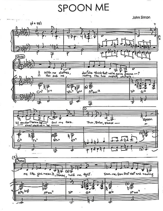 Lead sheet for Spoon Me