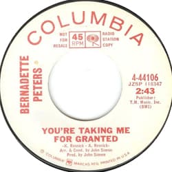 You're Taking Me For Granted